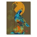 Rickis Rugs 11 x 15 in. Crousers Neon Quail & Pear Wall Art RI1728294